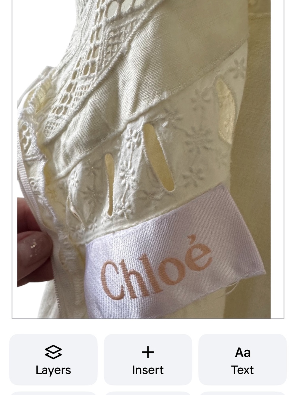 Chloe Cream Lace Insert Dress - Picture 2 of 10